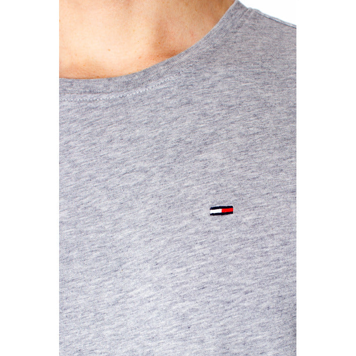 T-Shirt Tommy Hilfiger pour Homme en Coton Monochrome Grise
