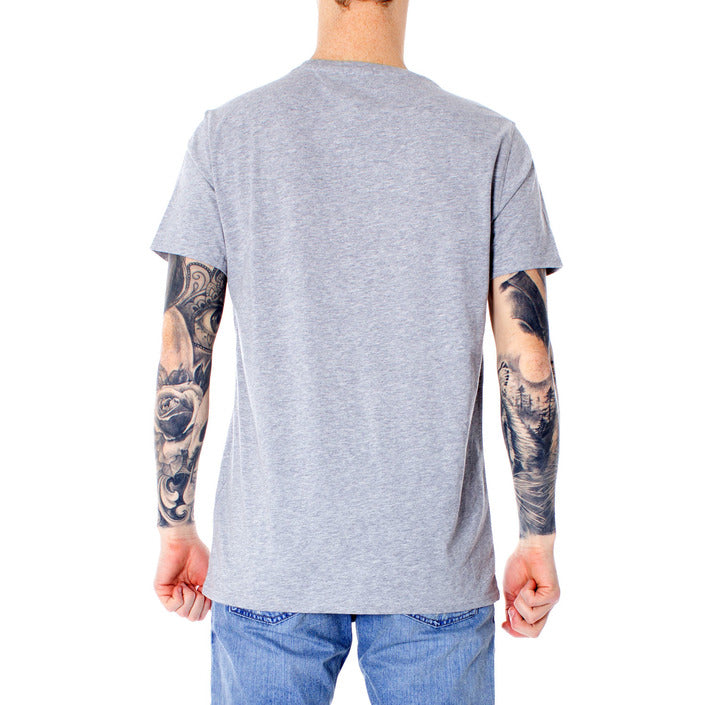 T-Shirt Tommy Hilfiger pour Homme en Coton Monochrome Grise