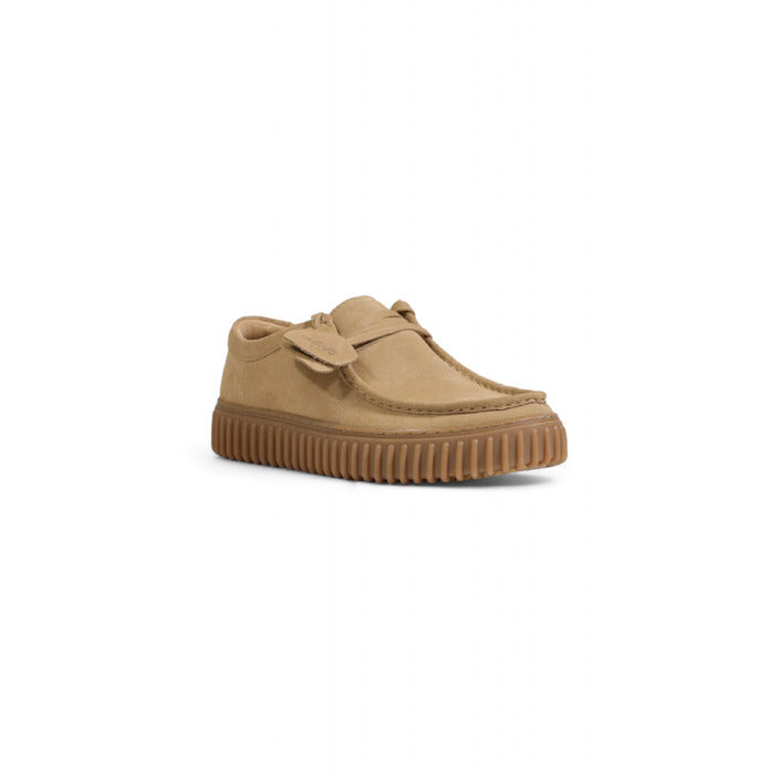 Clarks Homme Mocassins Cuir Beige Automne Hiver