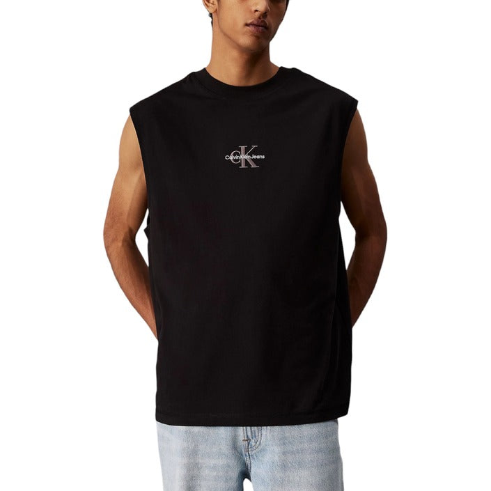 Calvin Klein Jeans Homme Debardeurs Noir Sans Manches