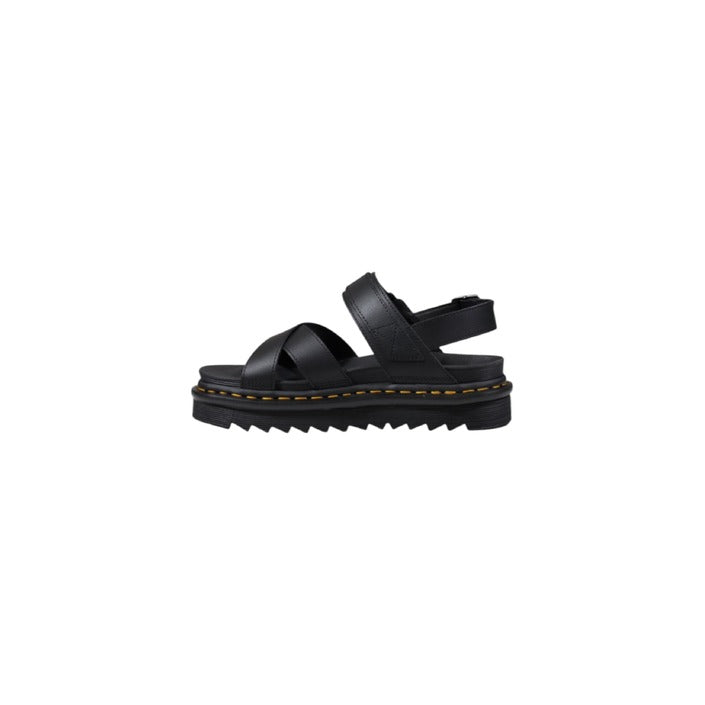 Dr. Martens Femme Sandales Noires En Cuir Printemps Été