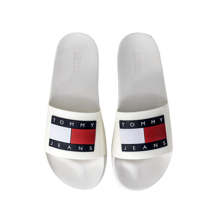 Tommy Hilfiger Jeans Femme Mules Blanches Printemps Été