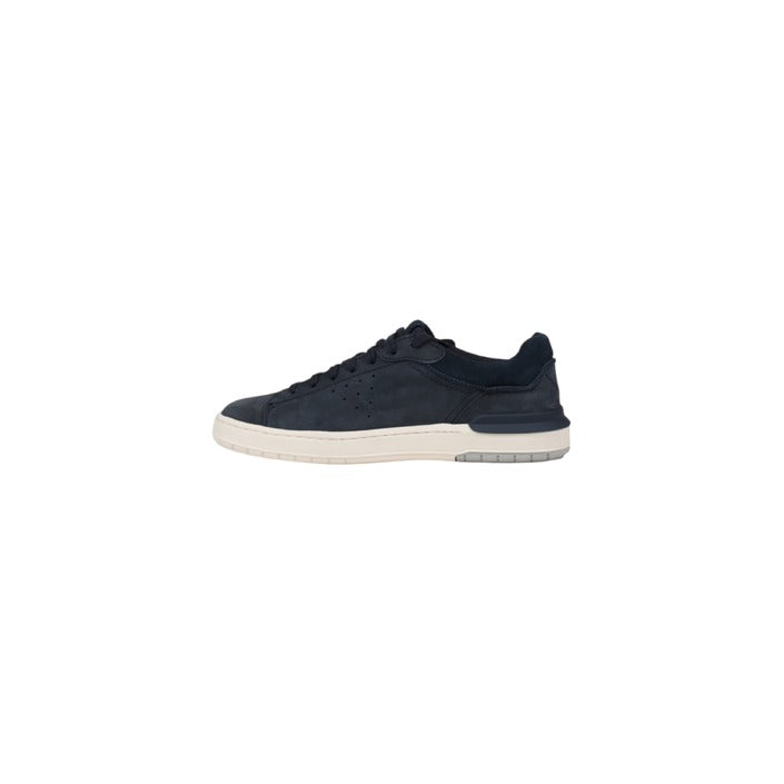 Clarks Homme Baskets en Cuir Bleu pour Printemps Été