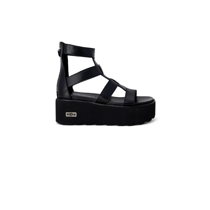 Cult Femme Sabots Noir en Cuir Pour Printemps Été