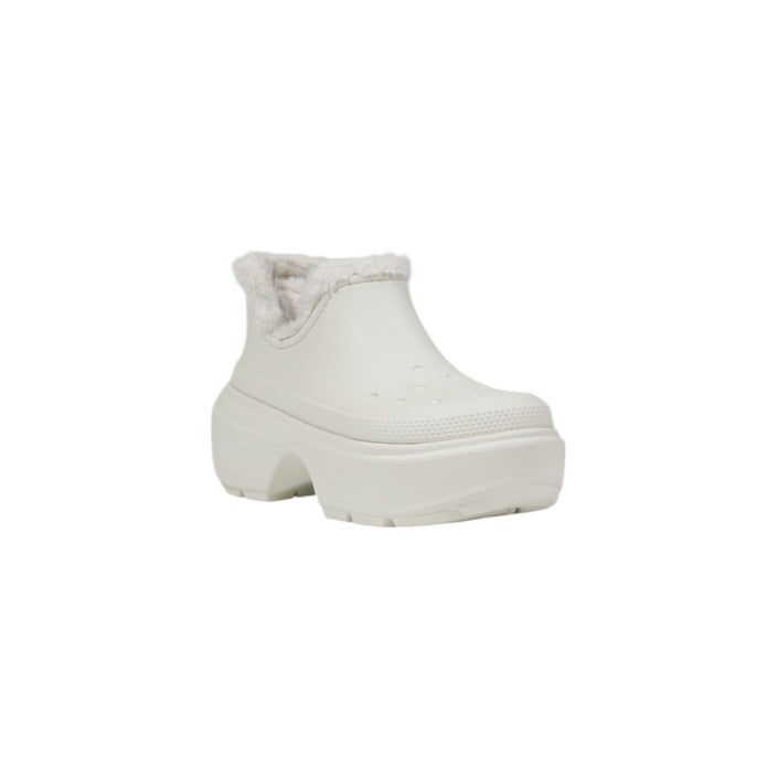 Crocs Femme Bottes Blanches Monochromes Automne Hiver