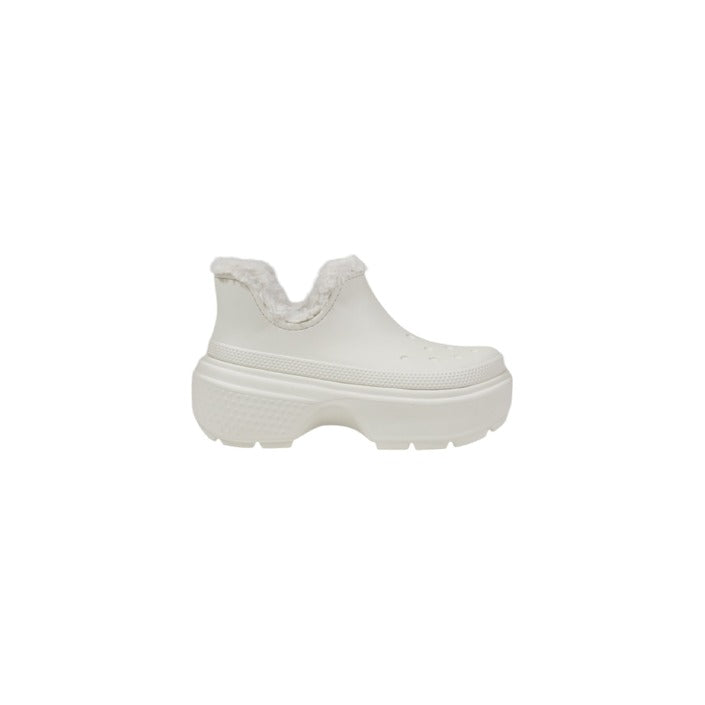 Crocs Femme Bottes Blanches Monochromes Automne Hiver