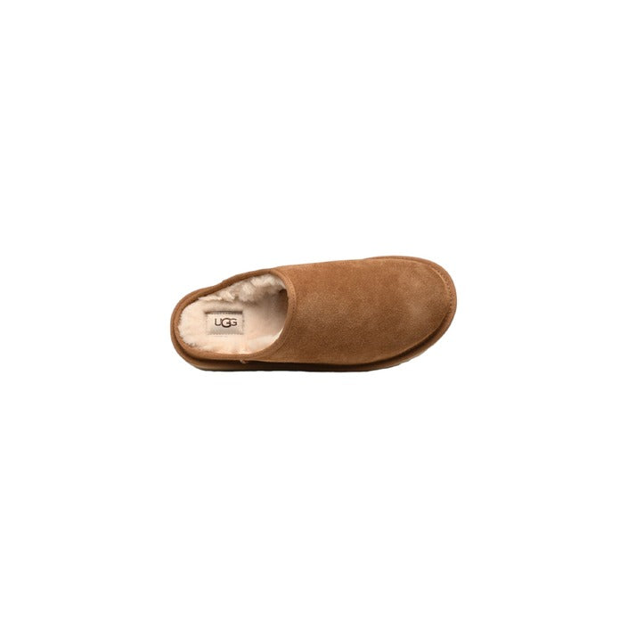 Ugg Homme Mules Confortables En Chamois Beige