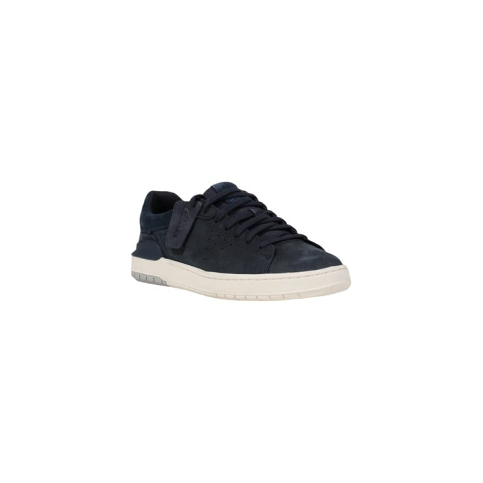 Clarks Homme Baskets en Cuir Bleu pour Printemps Été