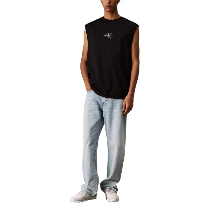 Calvin Klein Jeans Homme Debardeurs Noir Sans Manches