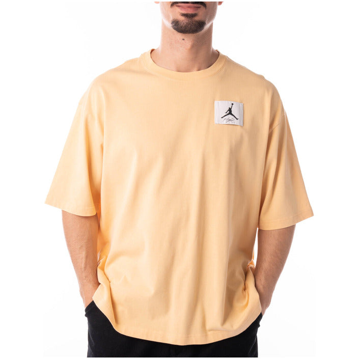 Jordan Homme T-Shirts Saumon Imprimés Manches Courtes