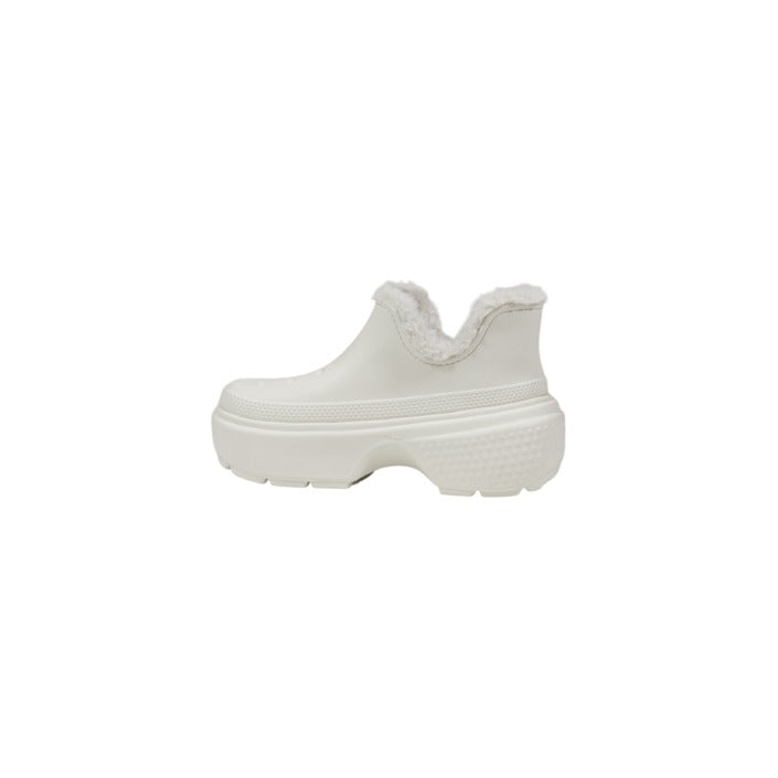 Crocs Femme Bottes Blanches Monochromes Automne Hiver