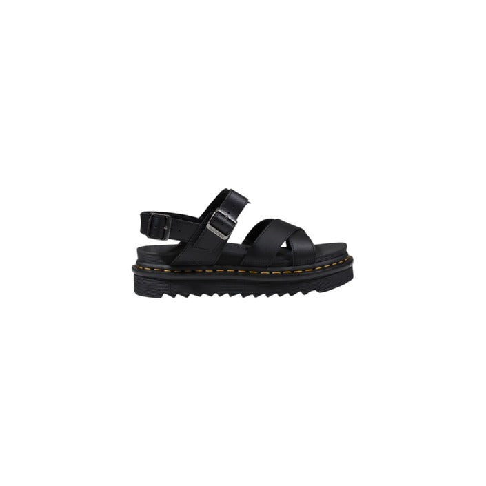 Dr. Martens Femme Sandales Noires En Cuir Printemps Été