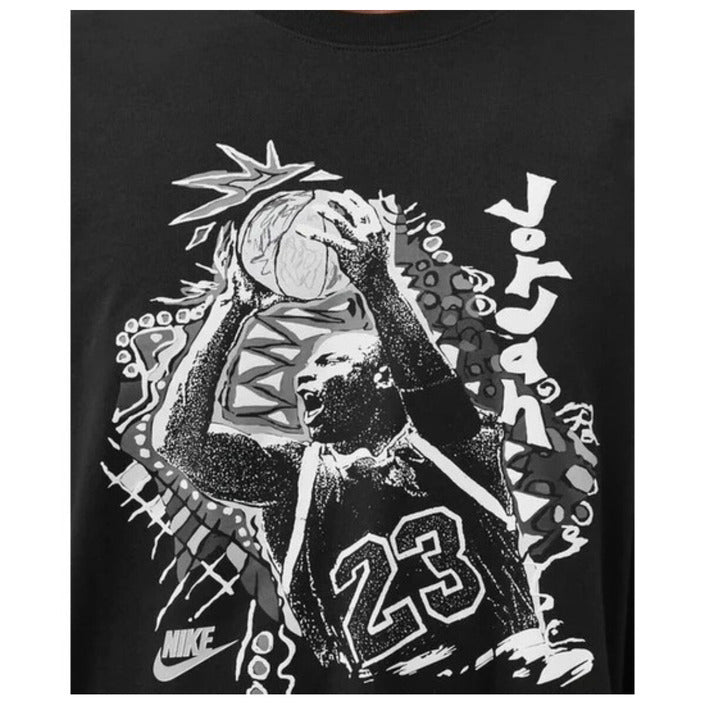 Jordan Homme T-Shirts Noir à Manches Courtes 100 Coton