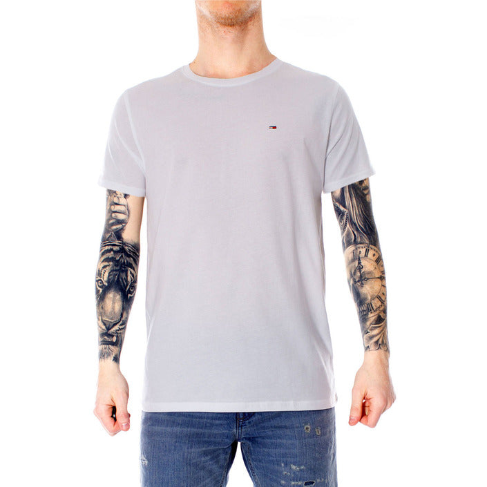 T-Shirt Tommy Hilfiger pour Homme en Coton Monochrome Grise