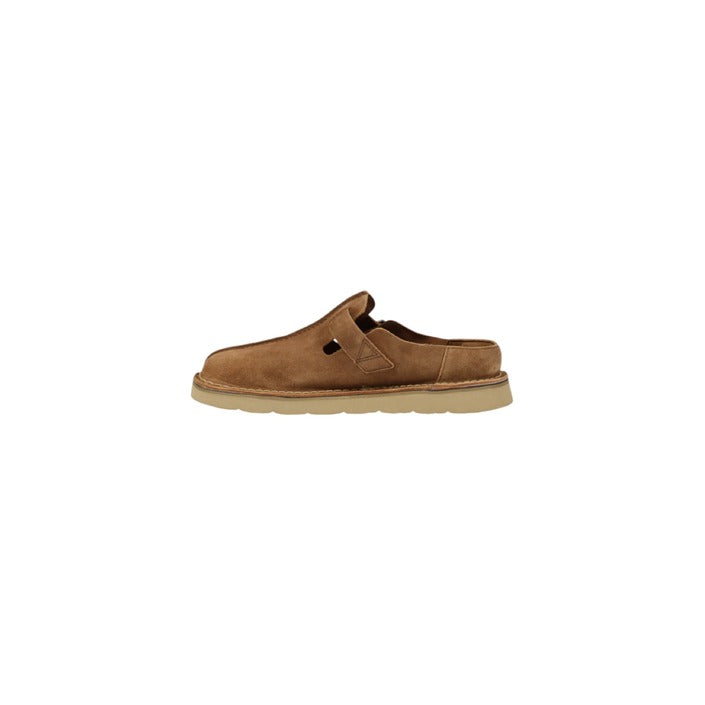 Clarks Homme Mules Beige en Cuir pour Printemps Été