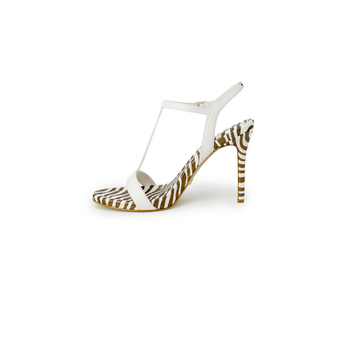 Guess Femme Sandales Élégantes À Talons Blancs Monochromes