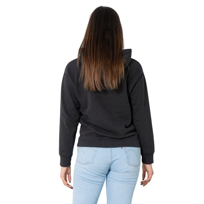 Levi's Femme Sweatshirts Noir à Capuche pour Automne Hiver