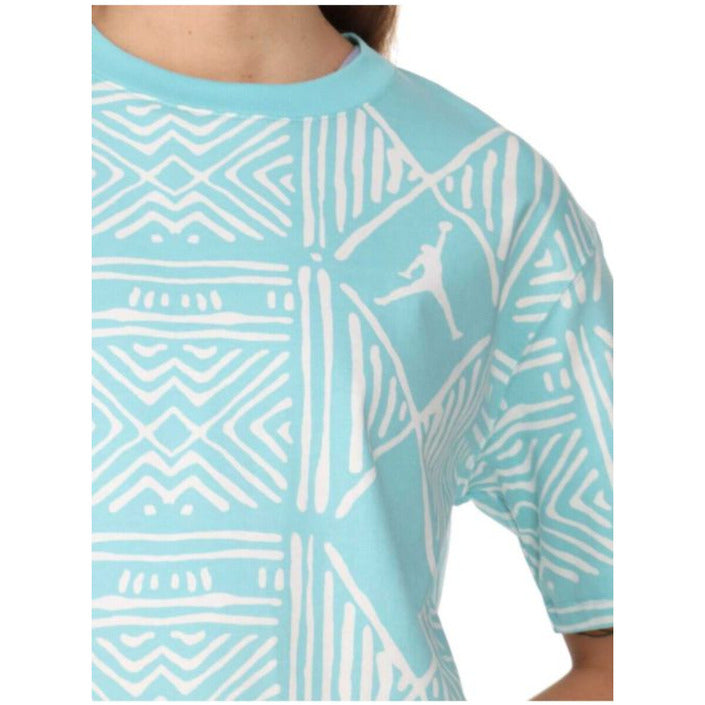 Jordan Femme T-Shirts Colorés À Manches Courtes Bleu Azur