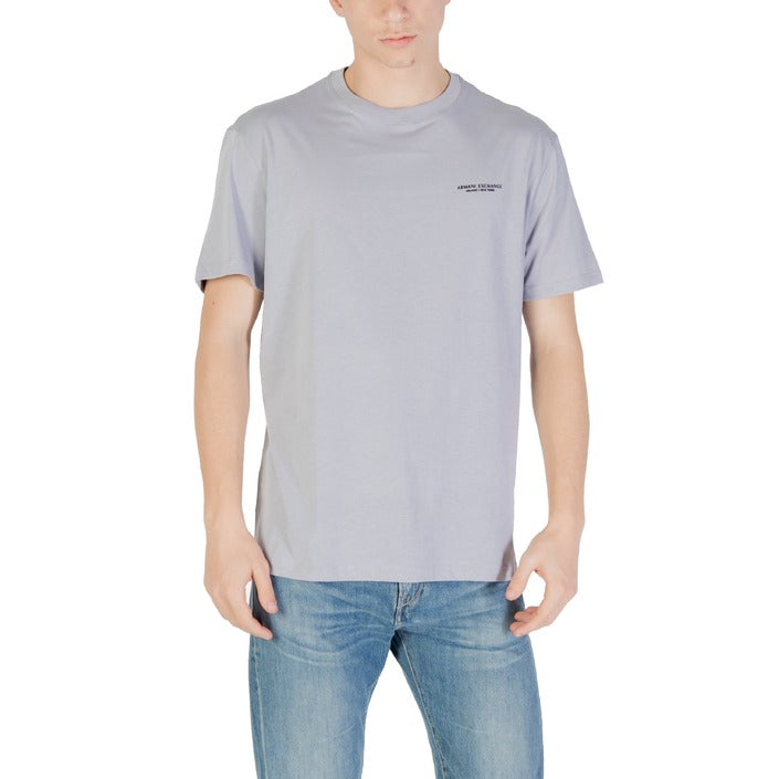 Armani Exchange Homme T-Shirts Violet Monochrome Été