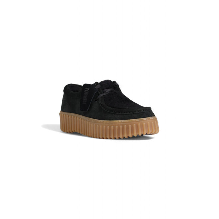 Clarks Femme Chaussures Derbies Noires en Cuir Élégantes