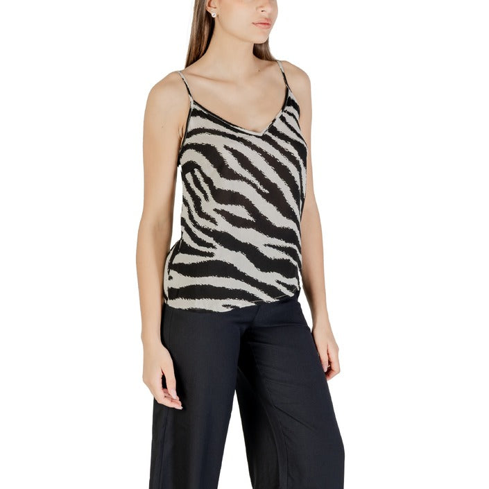 Vero Moda Femme Tops Élégants en Viscose Noir pour Été
