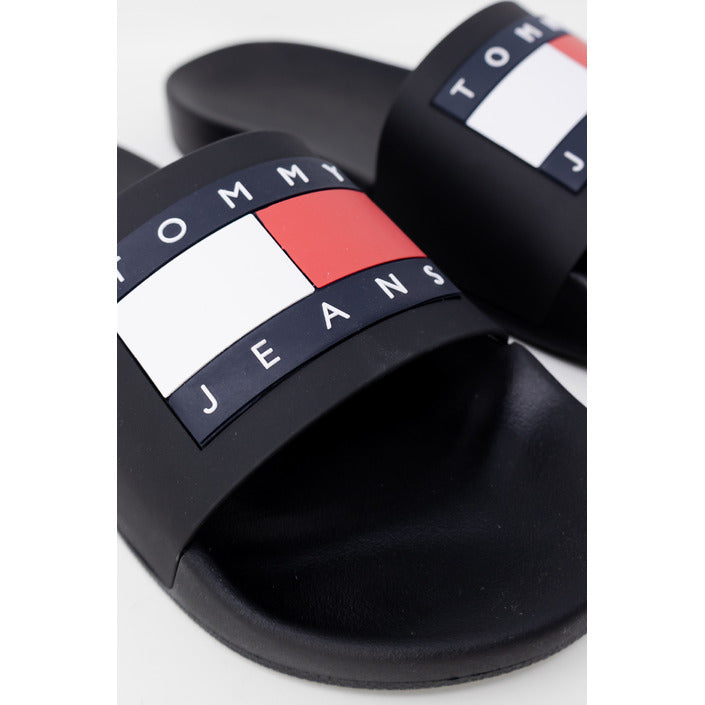 Tommy Hilfiger Jeans Homme Sandales Noires Printemps Été