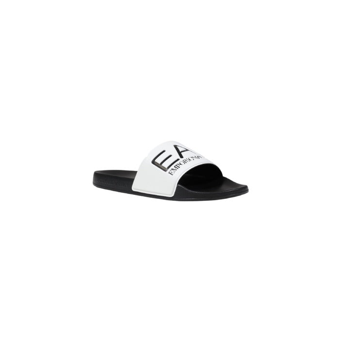 Ea7 Homme Mules Noires En Caoutchouc Pour Printemps Été