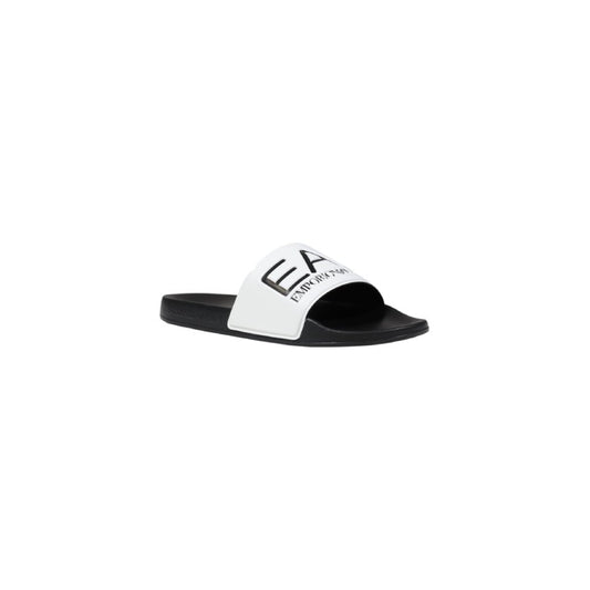 Ea7 Homme Mules Noires En Caoutchouc Pour Printemps Été