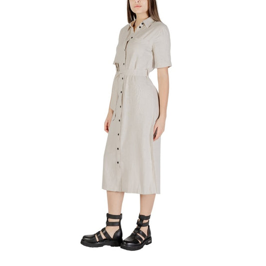 Only Femme Robes Beiges Élégantes Pour Printemps Été