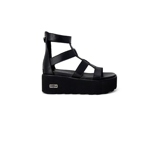 Cult Femme Sabots Noir en Cuir Pour Printemps Été