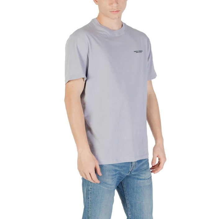 Armani Exchange Homme T-Shirts Violet Monochrome Été