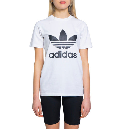 Adidas Femme T-Shirts Blancs À Imprimé Pour Printemps Été