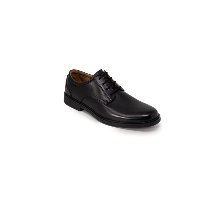 Clarks Homme Chaussures Basses En Cuir Noir Élégantes
