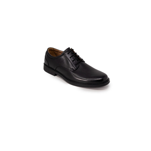 Clarks Homme Chaussures Basses En Cuir Noir Élégantes