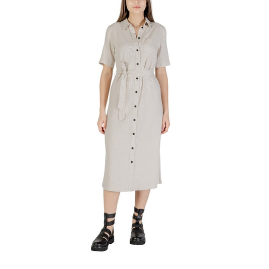 Only Femme Robes Beiges Élégantes Pour Printemps Été