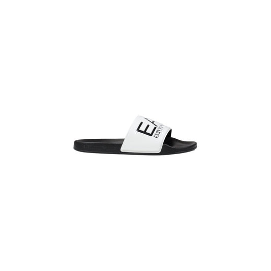 Ea7 Homme Mules Noires En Caoutchouc Pour Printemps Été