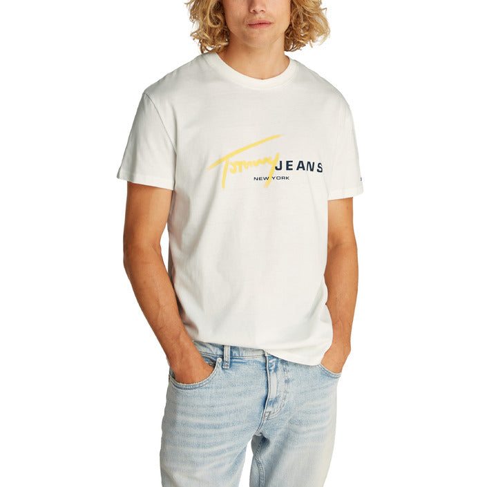Tommy Hilfiger Jeans Homme T-Shirts Bleu Manches Courtes