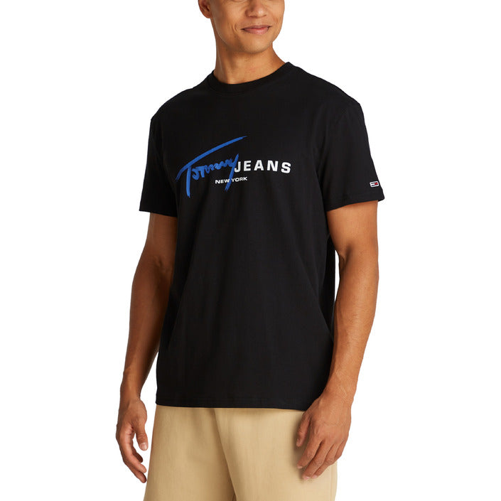 Tommy Hilfiger Jeans Homme T-Shirts Bleu Manches Courtes