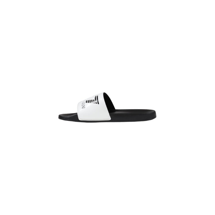 Ea7 Homme Mules Noires En Caoutchouc Pour Printemps Été