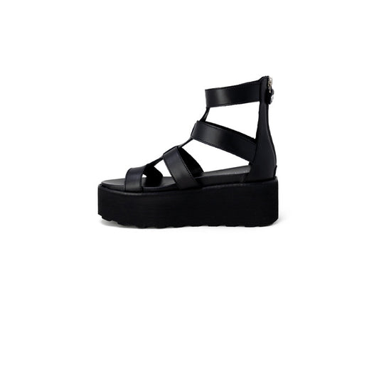 Cult Femme Sabots Noir en Cuir Pour Printemps Été