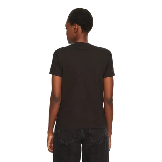 Calvin Klein Jeans Femme T-Shirts Noirs Manches Courtes