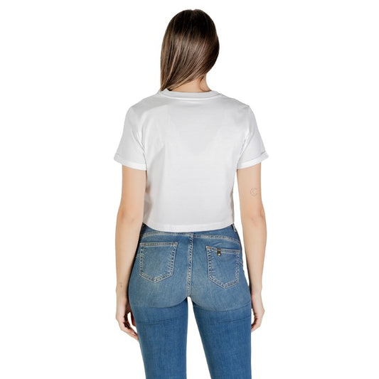 Calvin Klein Jeans Femme Tops Blanc à Manches Courtes
