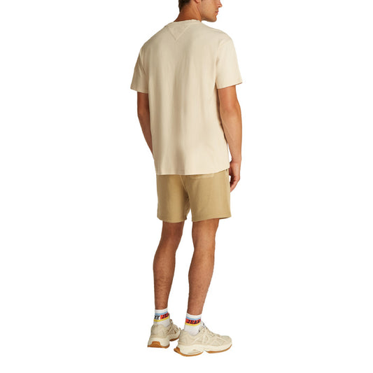 Tommy Hilfiger Jeans Homme T-Shirts Beige Manches Courtes