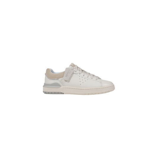 Clarks Homme Baskets Blanches En Cuir Pour Printemps Été