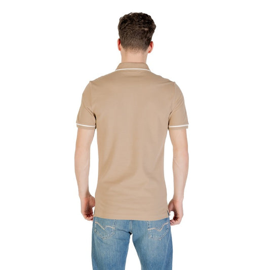 Calvin Klein Jeans Homme Polo Beige Manches Courtes